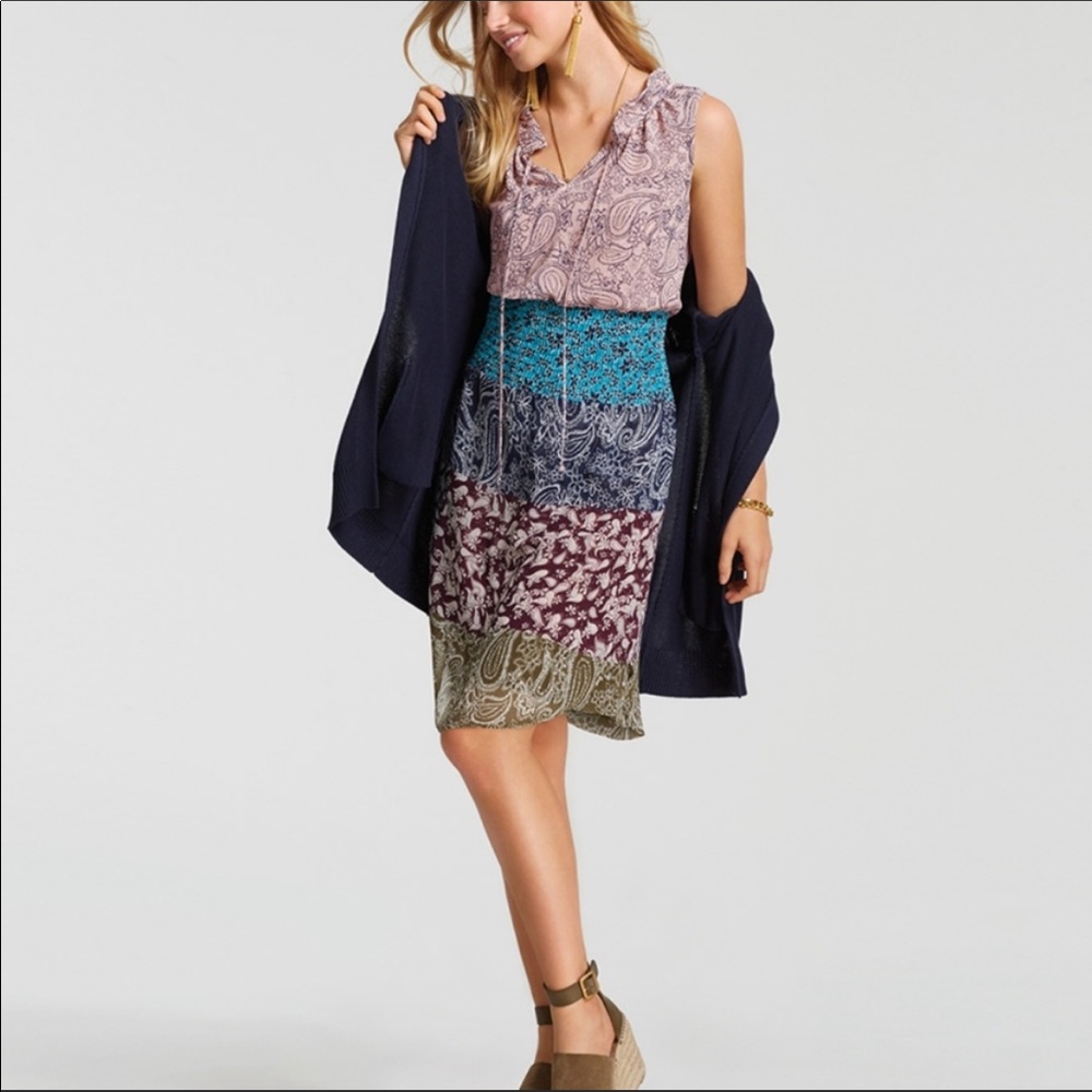 CAbi Stencil Paisley Dani Sleeveless Dress
